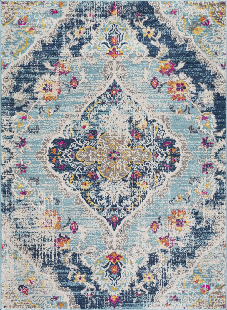 Loransa I Blue 6'7 x 9' Rug - Thumbnail - Image 1