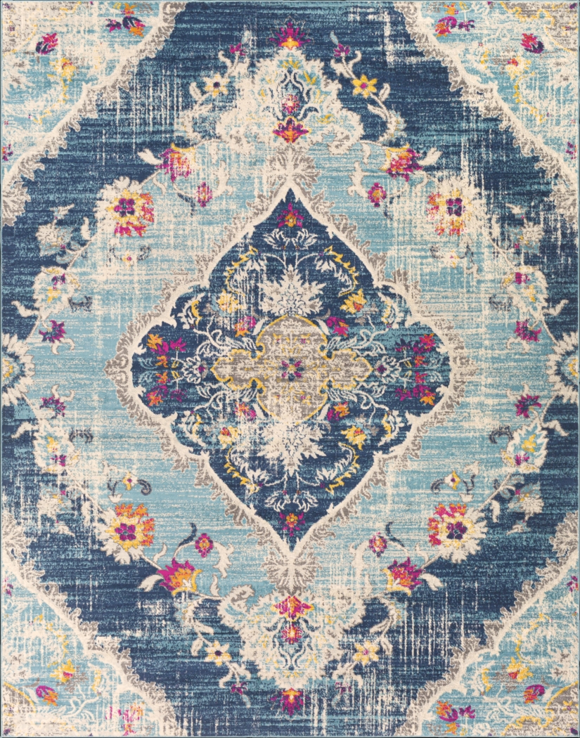Loransa I Blue 7'10 x 10' Rug - Thumbnail - Image 1