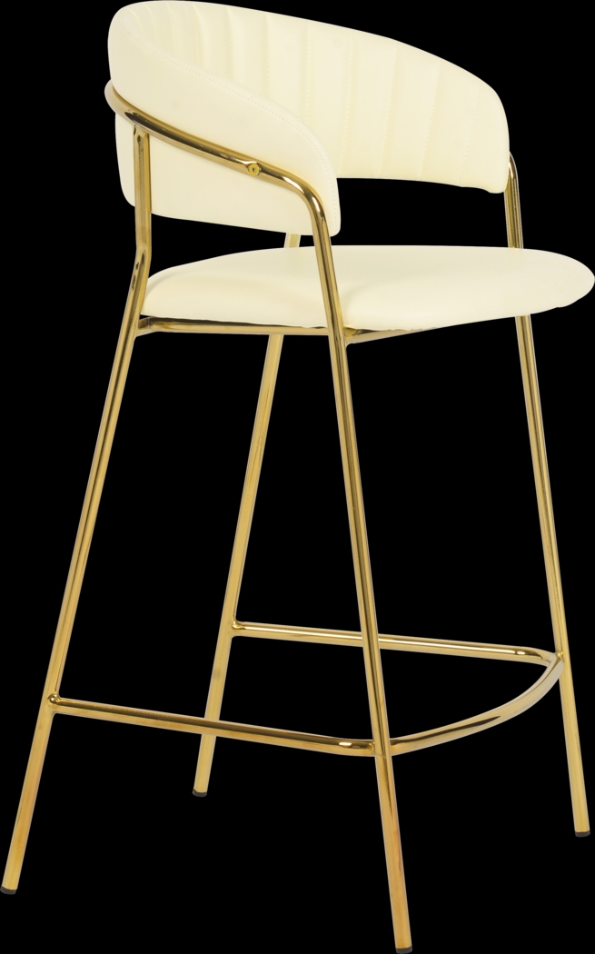 Lorean Beige Counter Height Stool, Set of 2 - Thumbnail - Image 2