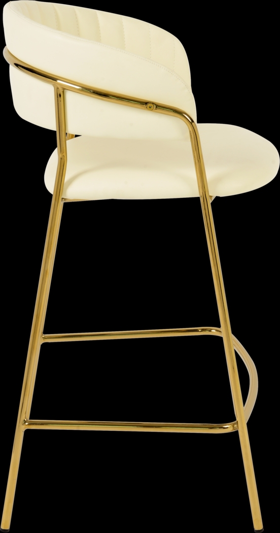 Lorean Beige Counter Height Stool, Set of 2 - Thumbnail - Image 4