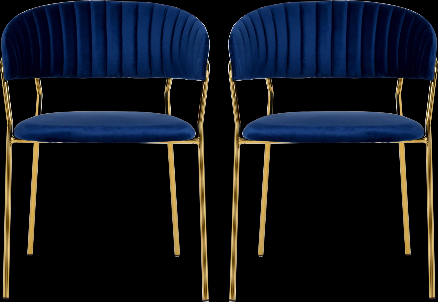 Lorean Navy Arm Chair, Set of 2 - Thumbnail - Image 3