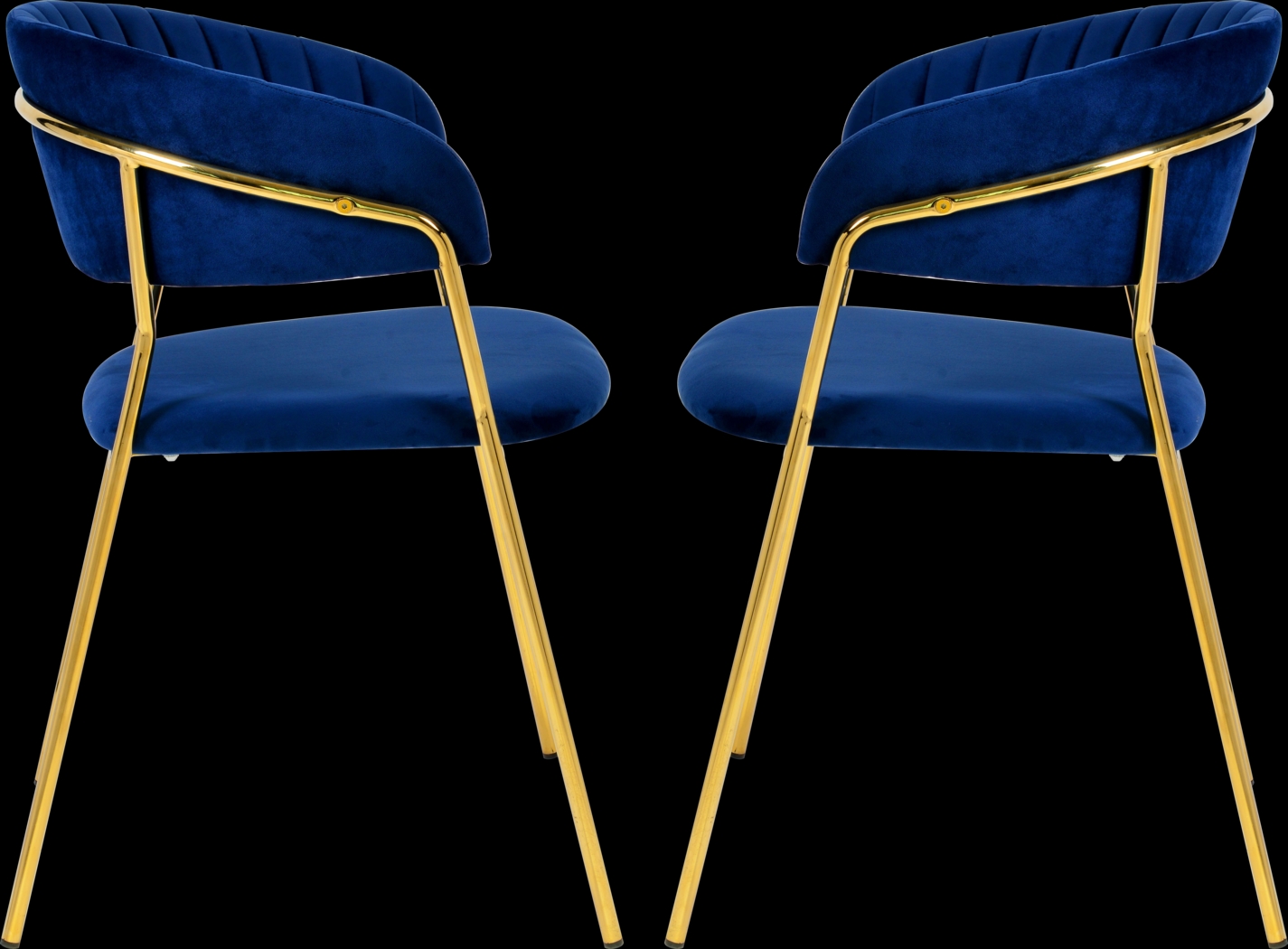 Lorean Navy Arm Chair, Set of 2 - Thumbnail - Image 4