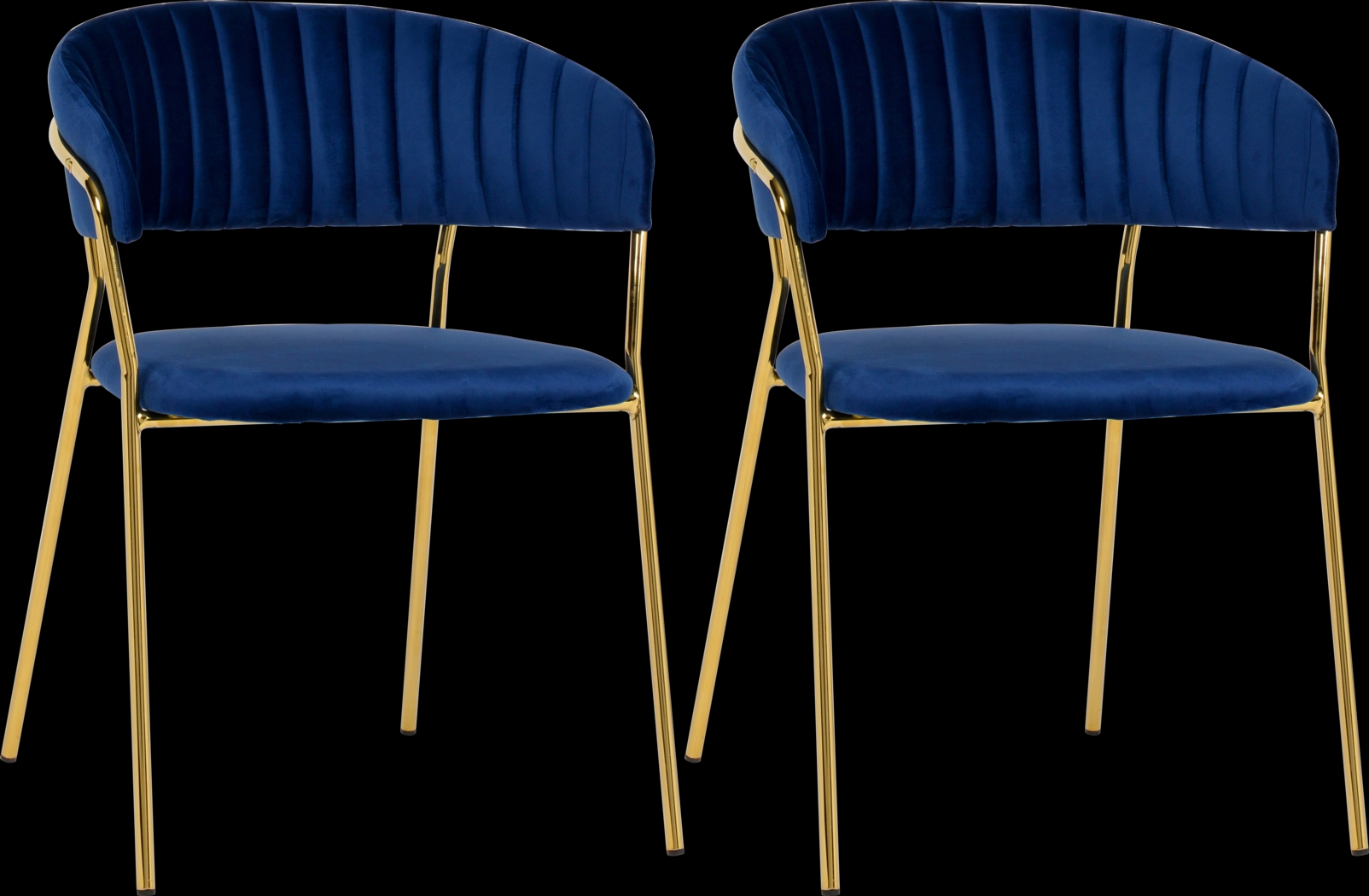 Lorean Navy Arm Chair, Set of 2 - Thumbnail - Image 1