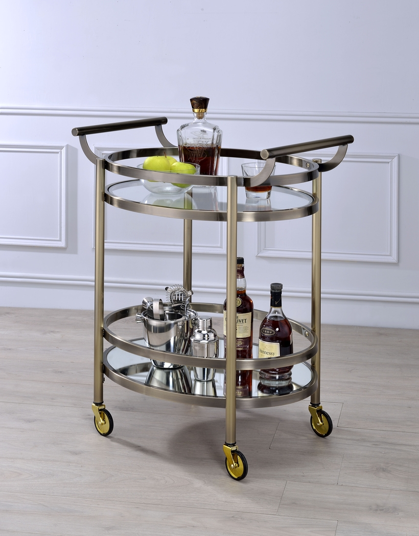Loreen Bronze Bar Cart - Thumbnail - Image 4