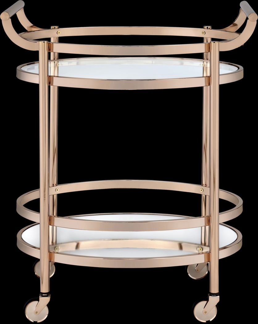 Loreen Rose Gold Bar Cart - Thumbnail - Image 3