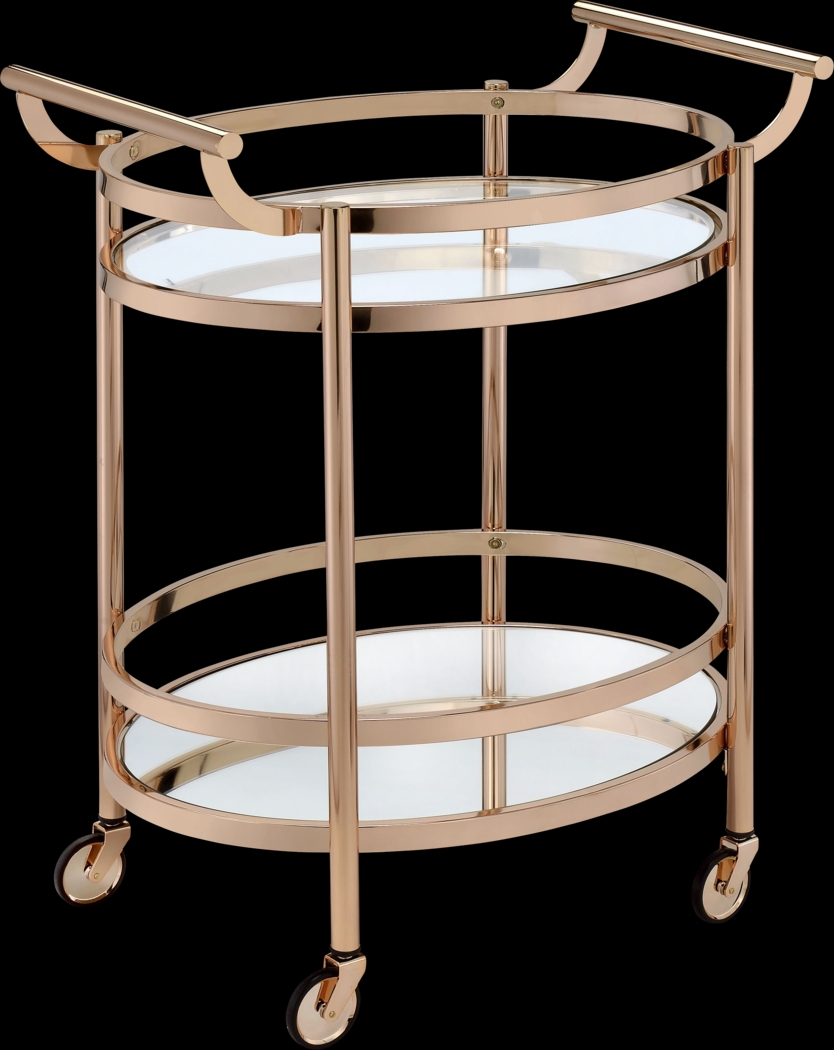 Loreen Rose Gold Bar Cart - Thumbnail - Image 1