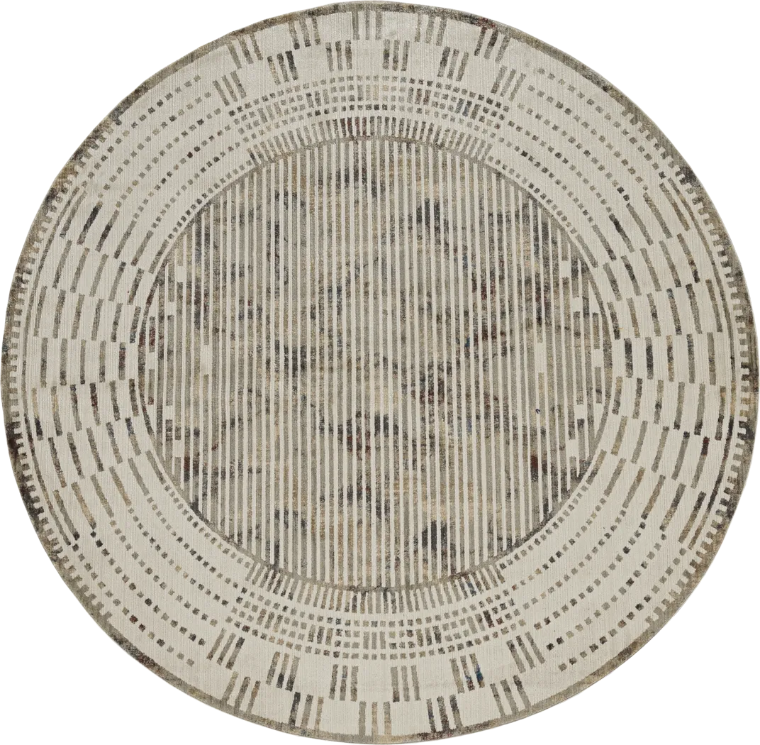Lorelei Beige 8' Round Rug - Thumbnail - Image 1