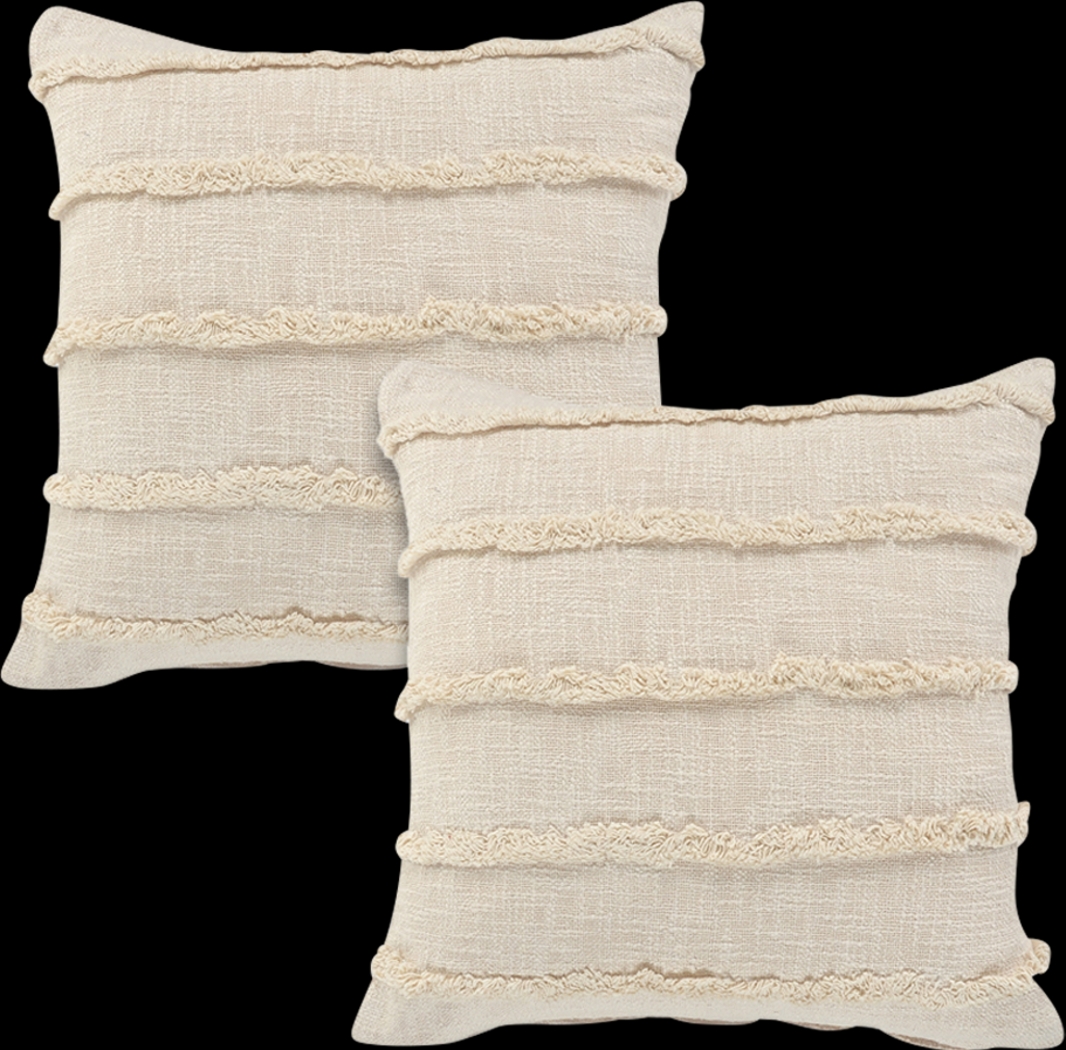 Lorelina Cream Accent Pillow Set of 2 - Thumbnail - Image 1
