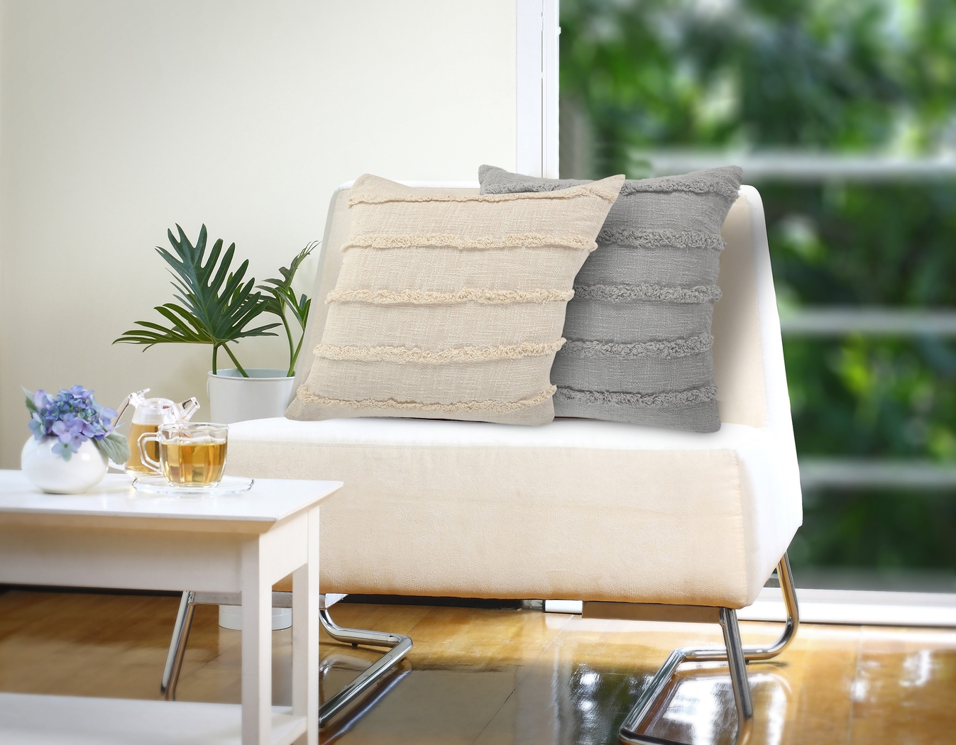 Lorelina Cream Throw Pillow - Thumbnail - Image 2