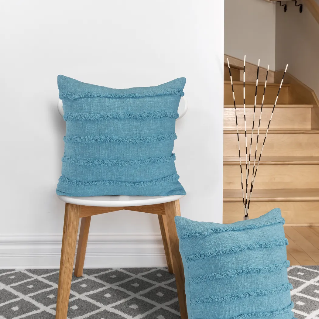 Lorelina Light Blue Accent Pillow Set of 2 - Thumbnail - Image 2