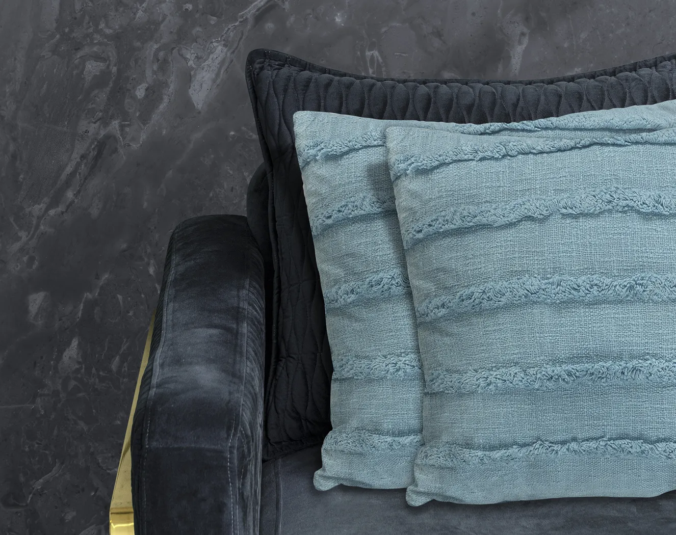 Lorelina Light Blue Accent Pillow Set of 2 - Thumbnail - Image 3