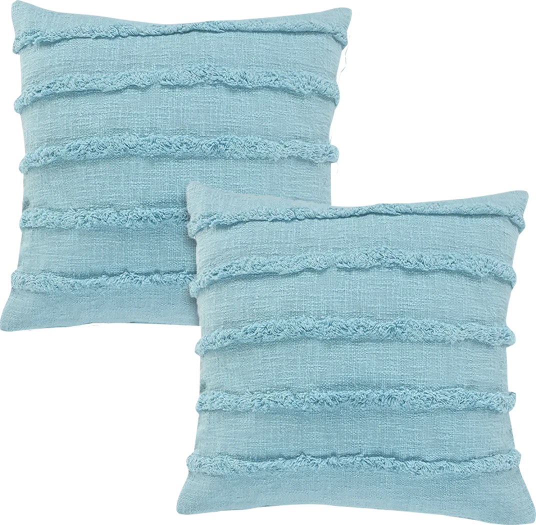 Lorelina Light Blue Accent Pillow Set of 2 - Thumbnail - Image 1