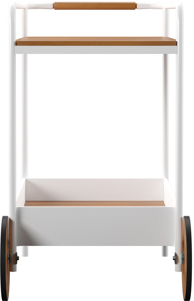 Outdoor Lorells White Bar Cart - Thumbnail - Image 3