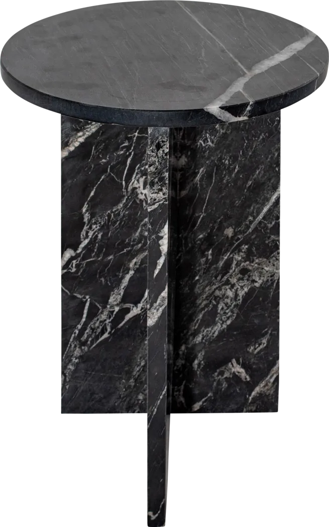 Lorent Black Marble End Table - Thumbnail - Image 3