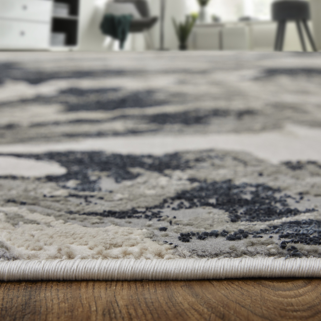 Lorera Ivory/Black 6'7 x 9'6 Rug - Thumbnail - Image 6