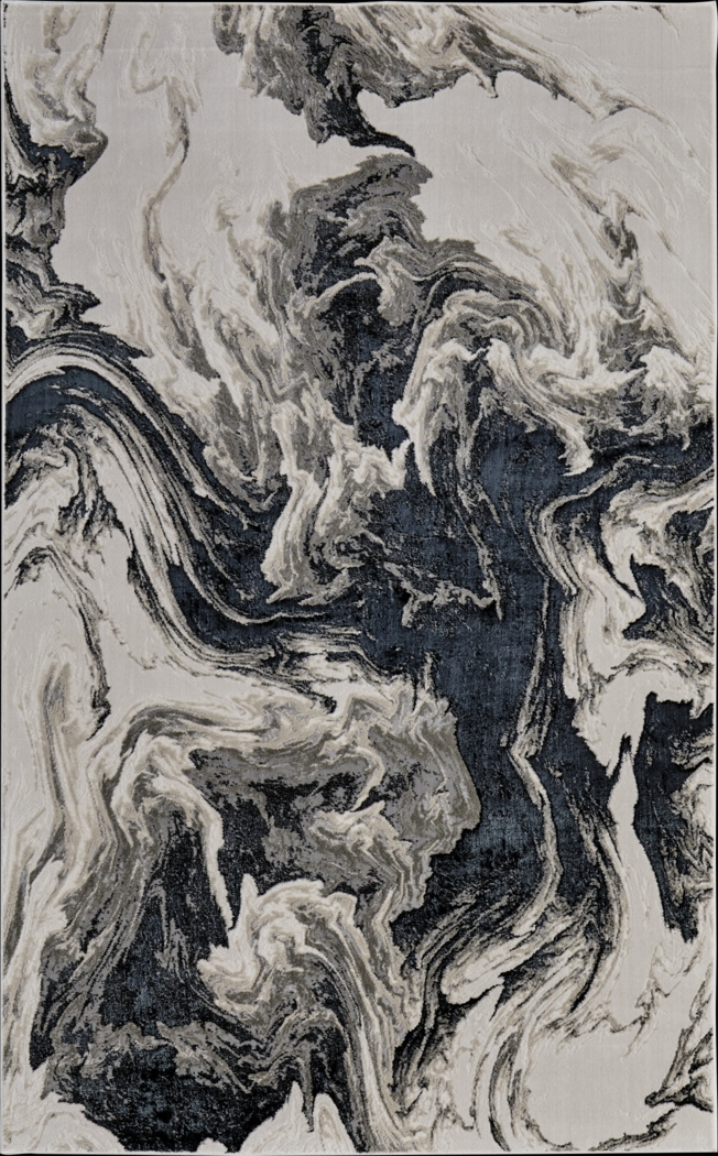 Lorera Ivory/Black 6'7 x 9'6 Rug - Thumbnail - Image 1