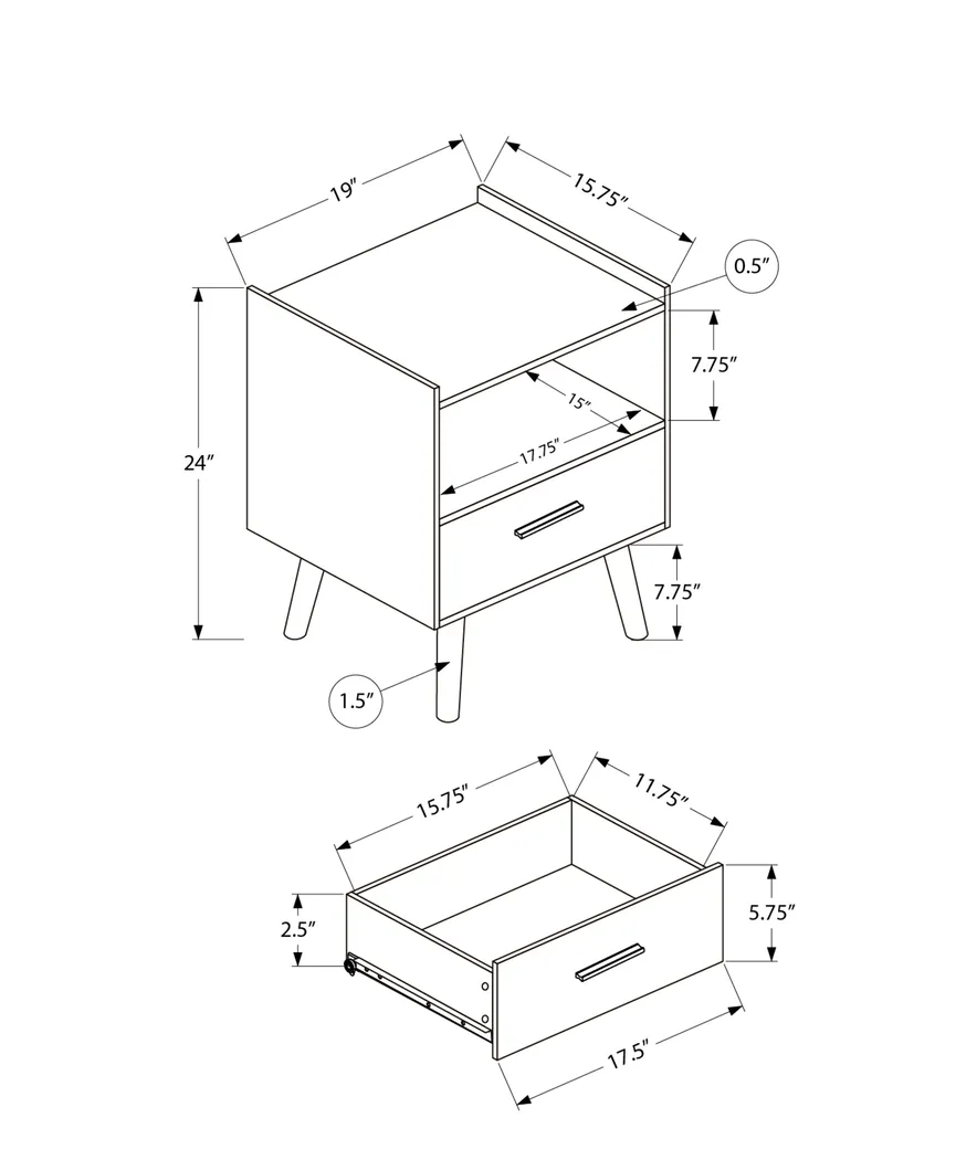 Loreto Black End Table - Thumbnail - Image 3