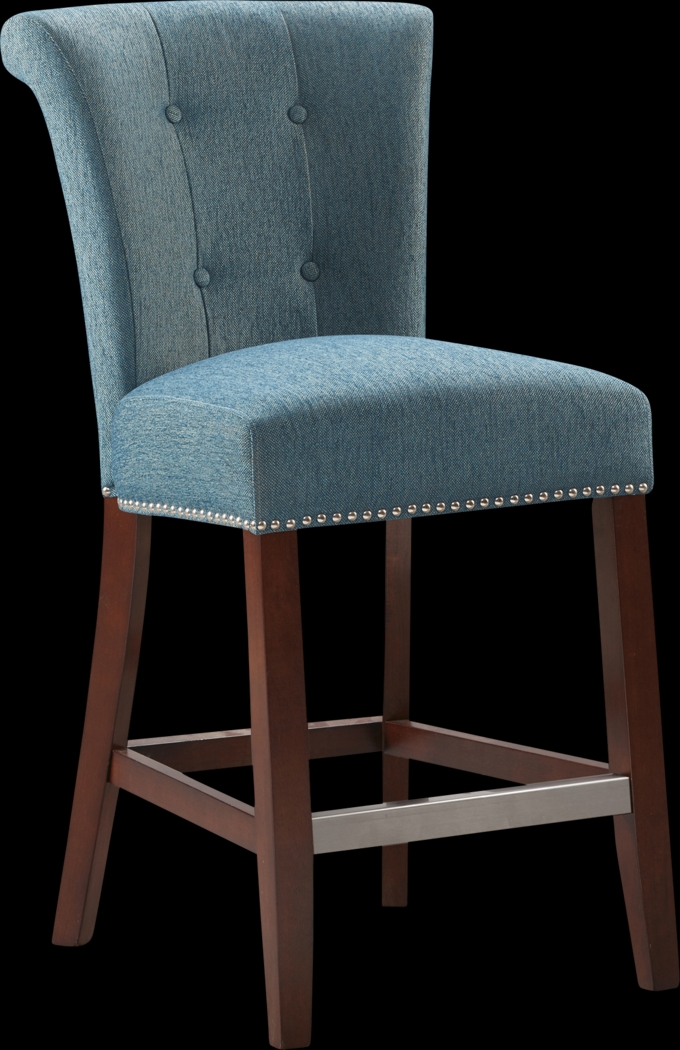 Lorio Blue Counter Height Stool - Thumbnail - Image 1