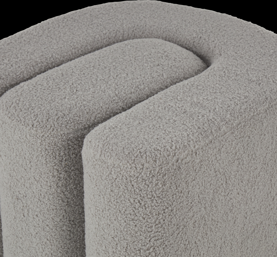 Lormi Gray Ottoman - Thumbnail - Image 3