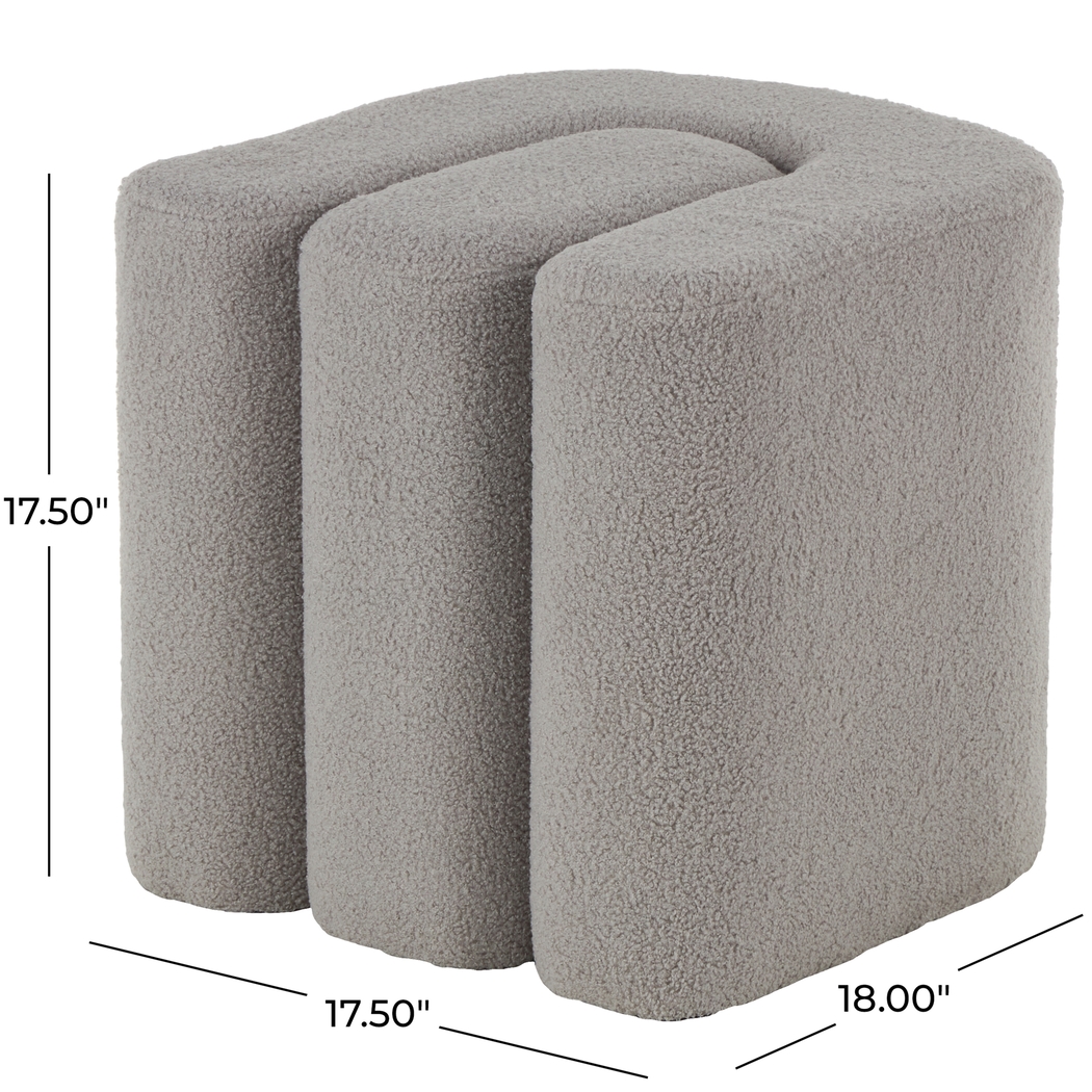 Lormi Gray Ottoman - Thumbnail - Image 7