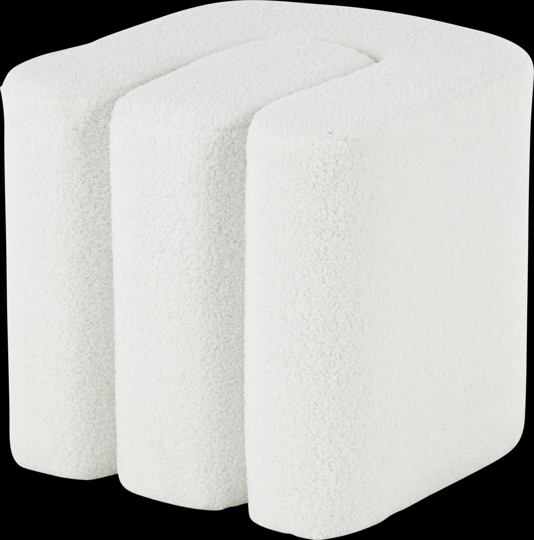 Lormi White Ottoman - Thumbnail - Image 1