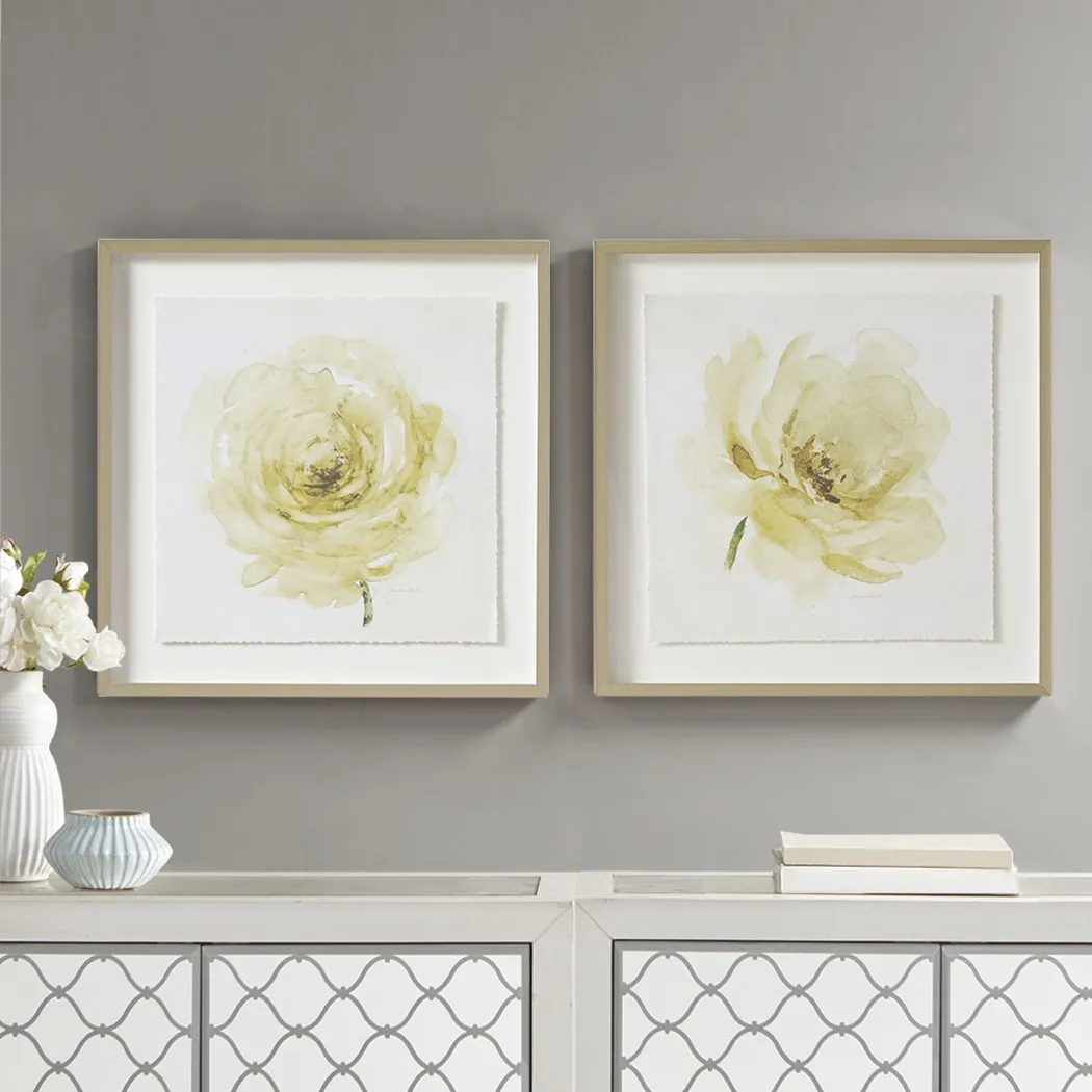 Lorna's Roses Ivory Artwork, Set of 2 - Thumbnail - Image 2