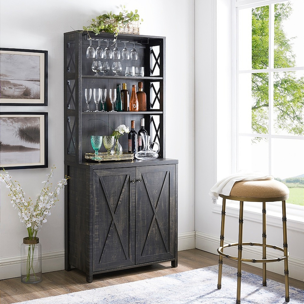 Loron Charcoal Bar Cabinet - Thumbnail - Image 6