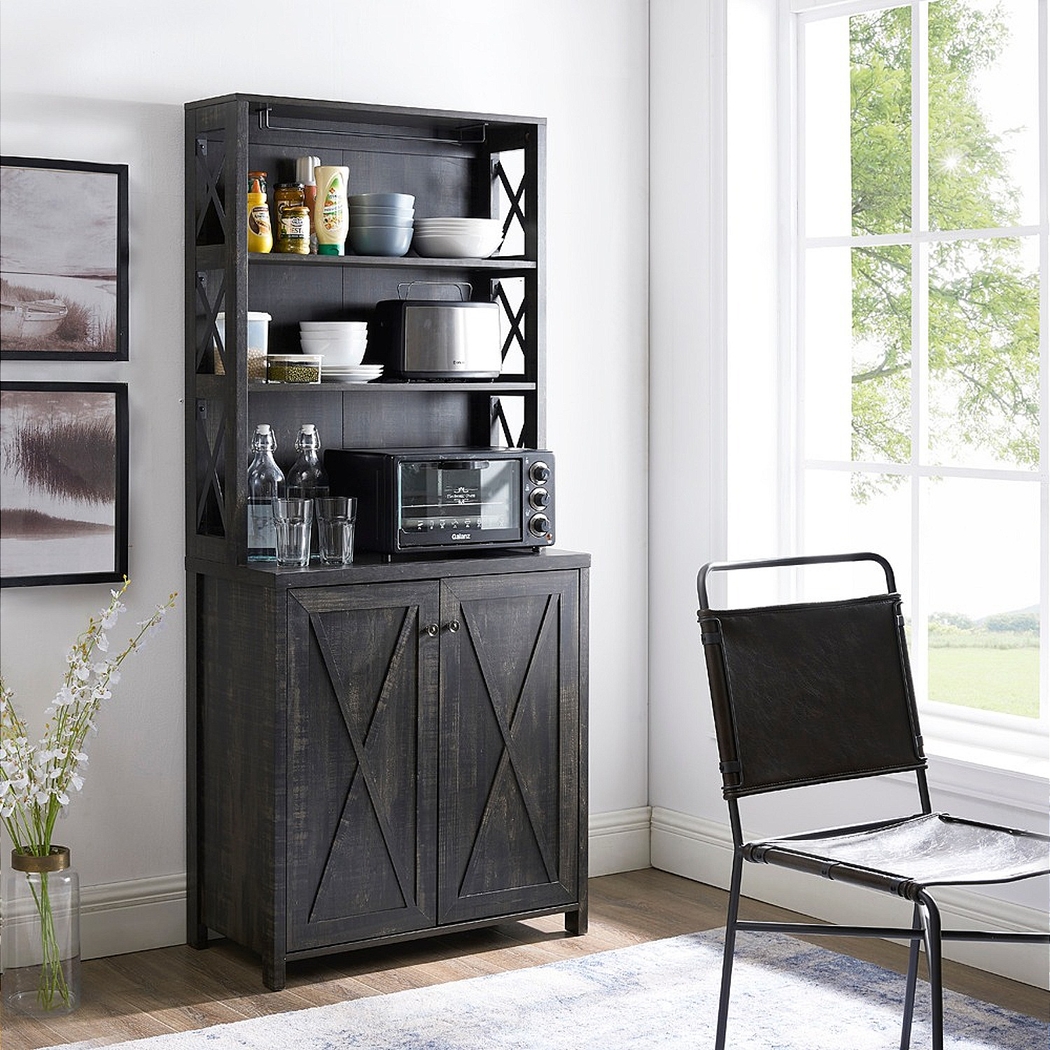 Loron Charcoal Bar Cabinet - Thumbnail - Image 7