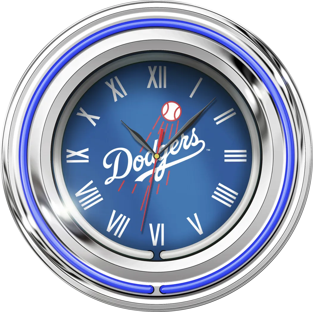 Los Angeles Dodgers Blue Neon Wall Clock - Thumbnail - Image 1