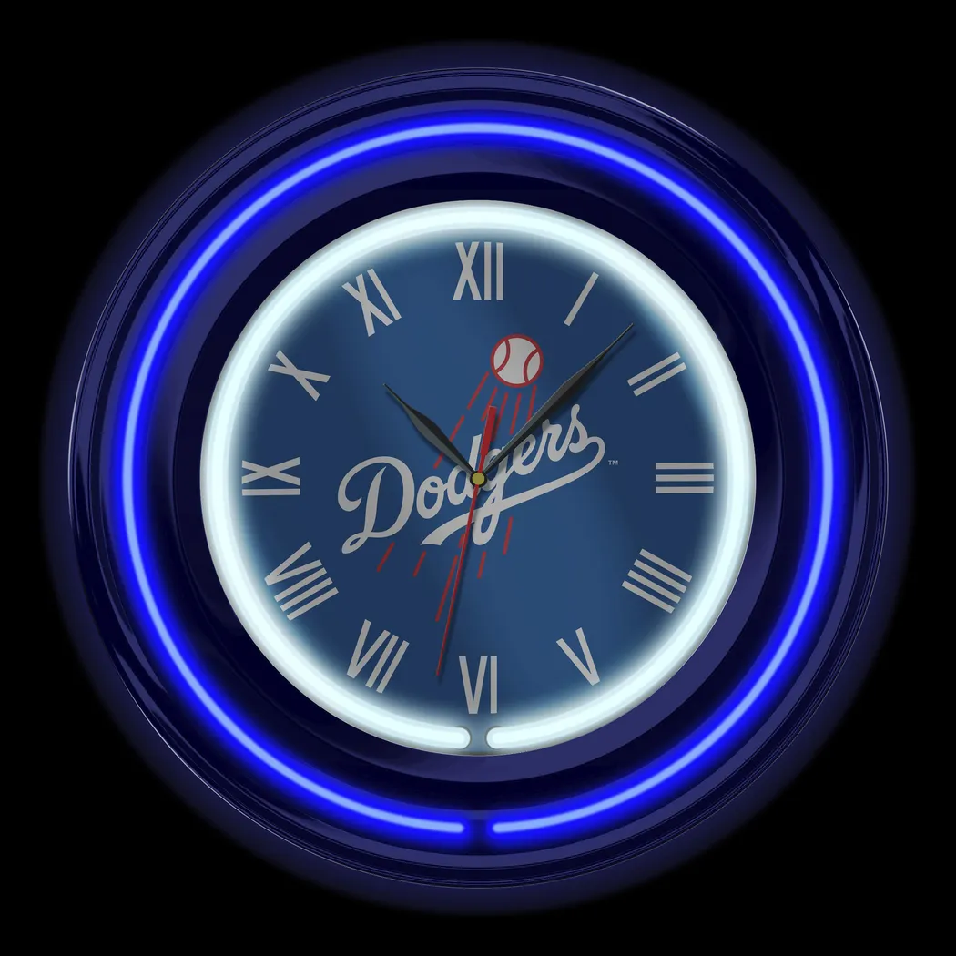 Los Angeles Dodgers Blue Neon Wall Clock - Thumbnail - Image 3