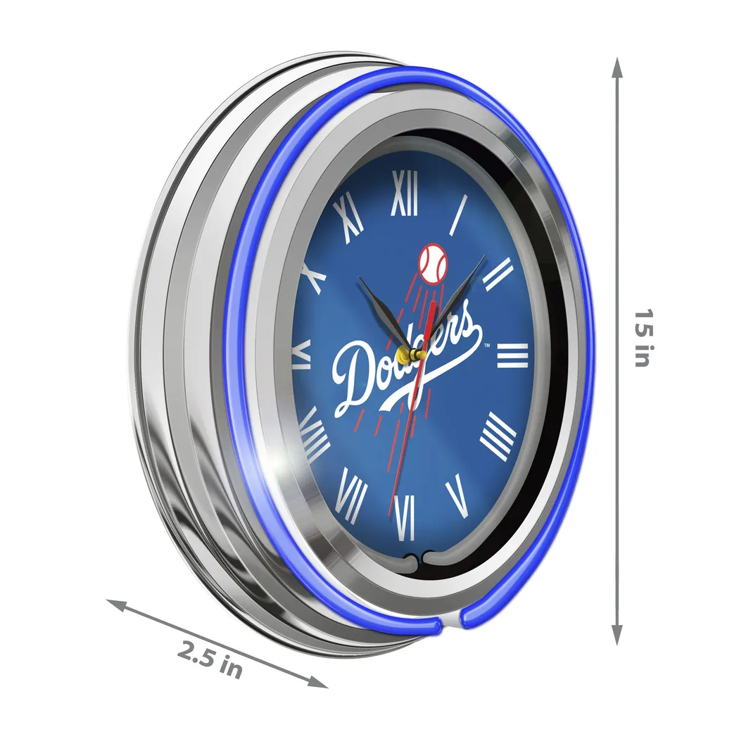 Los Angeles Dodgers Blue Neon Wall Clock - Thumbnail - Image 4
