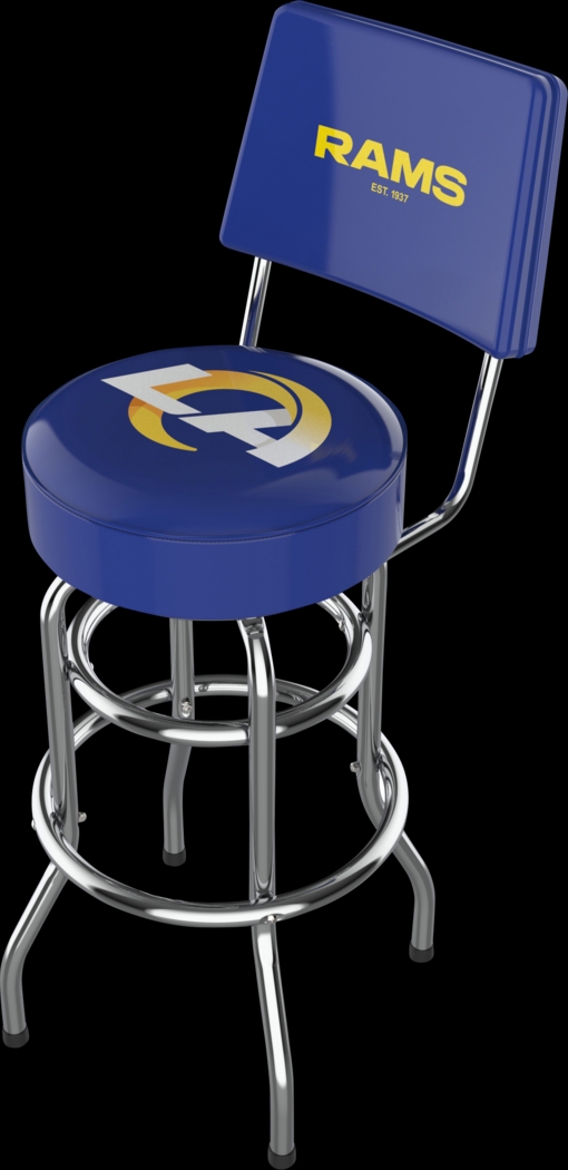 Los Angeles Rams Blue Swivel Barstool with Back - Thumbnail - Image 1