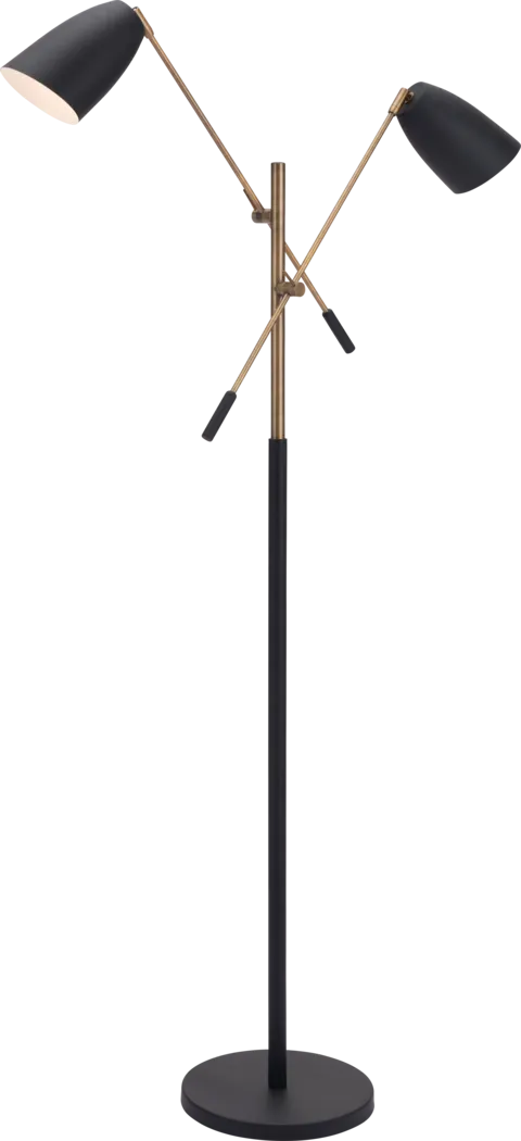Losinto Lane Black Floor Lamp - Thumbnail - Image 1