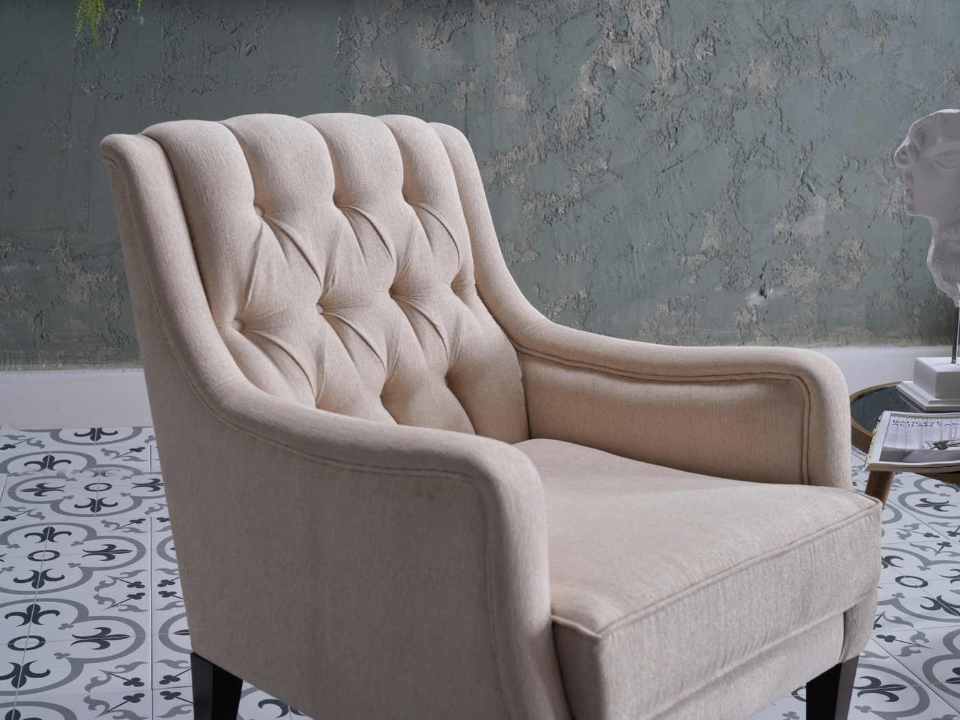 Loston Beige Accent Chair - Thumbnail - Image 5