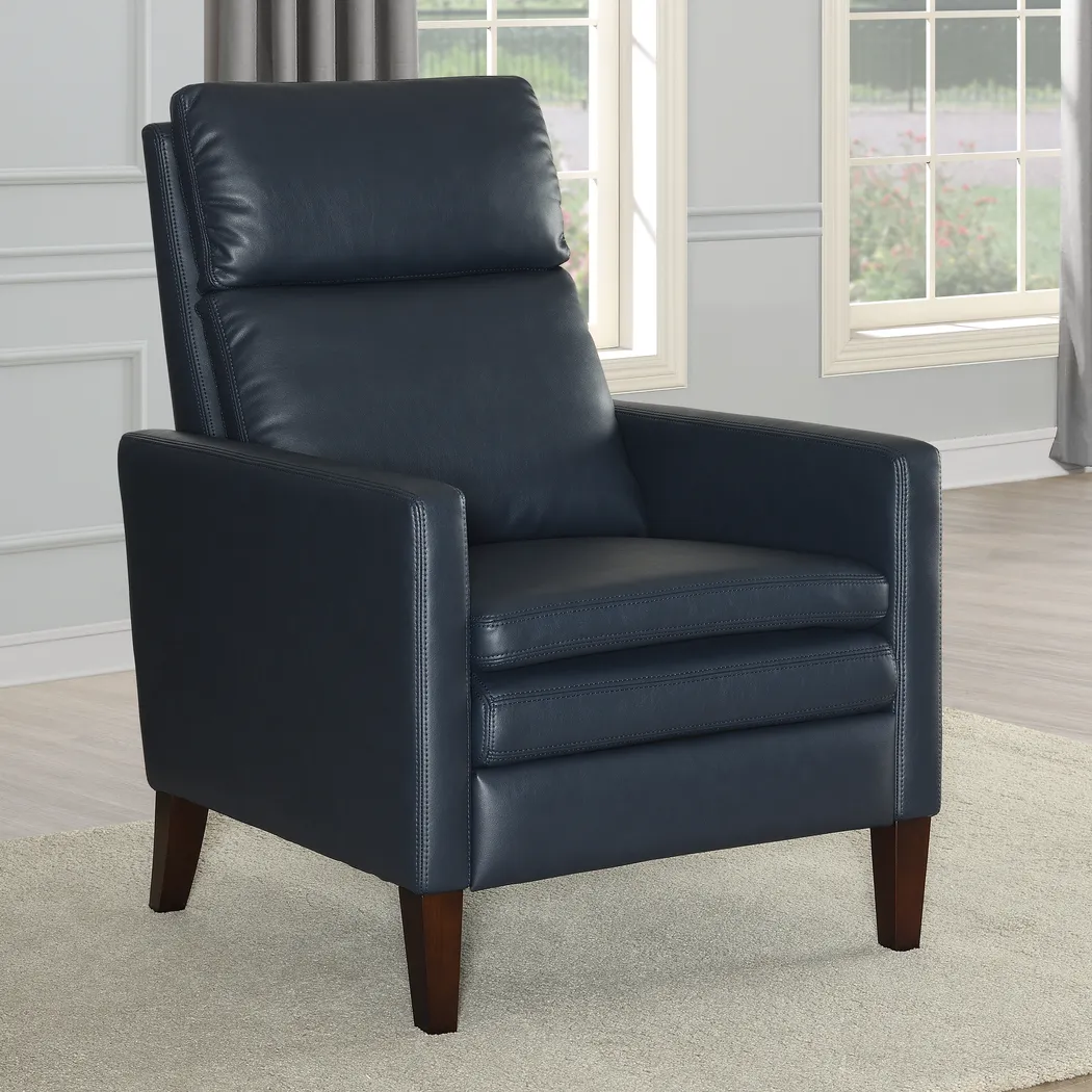 Lotoala Blue Push Back Recliner - Thumbnail - Image 2