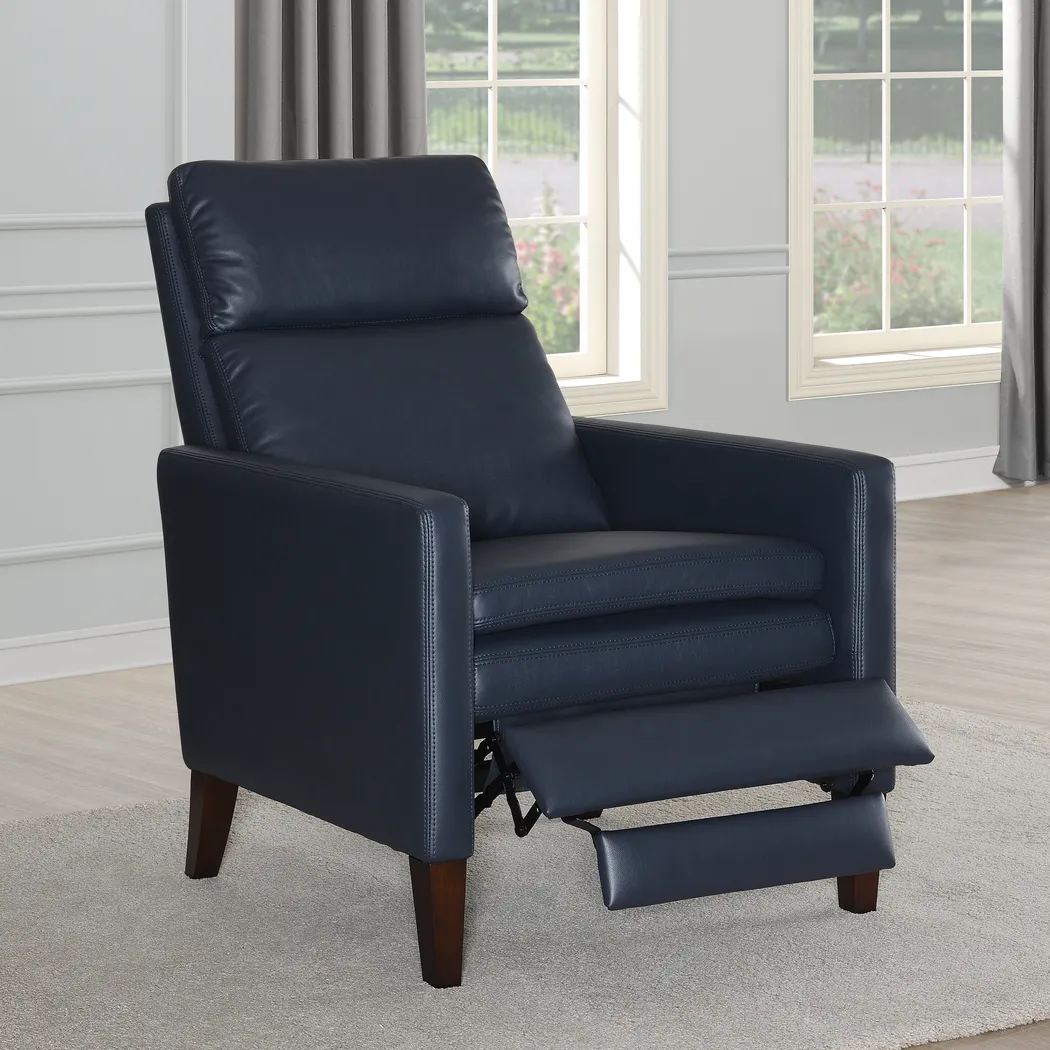 Lotoala Blue Push Back Recliner - Thumbnail - Image 3