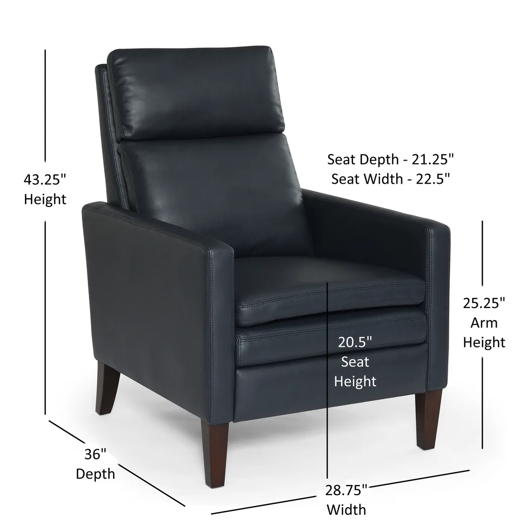 Lotoala Blue Push Back Recliner - Thumbnail - Image 4