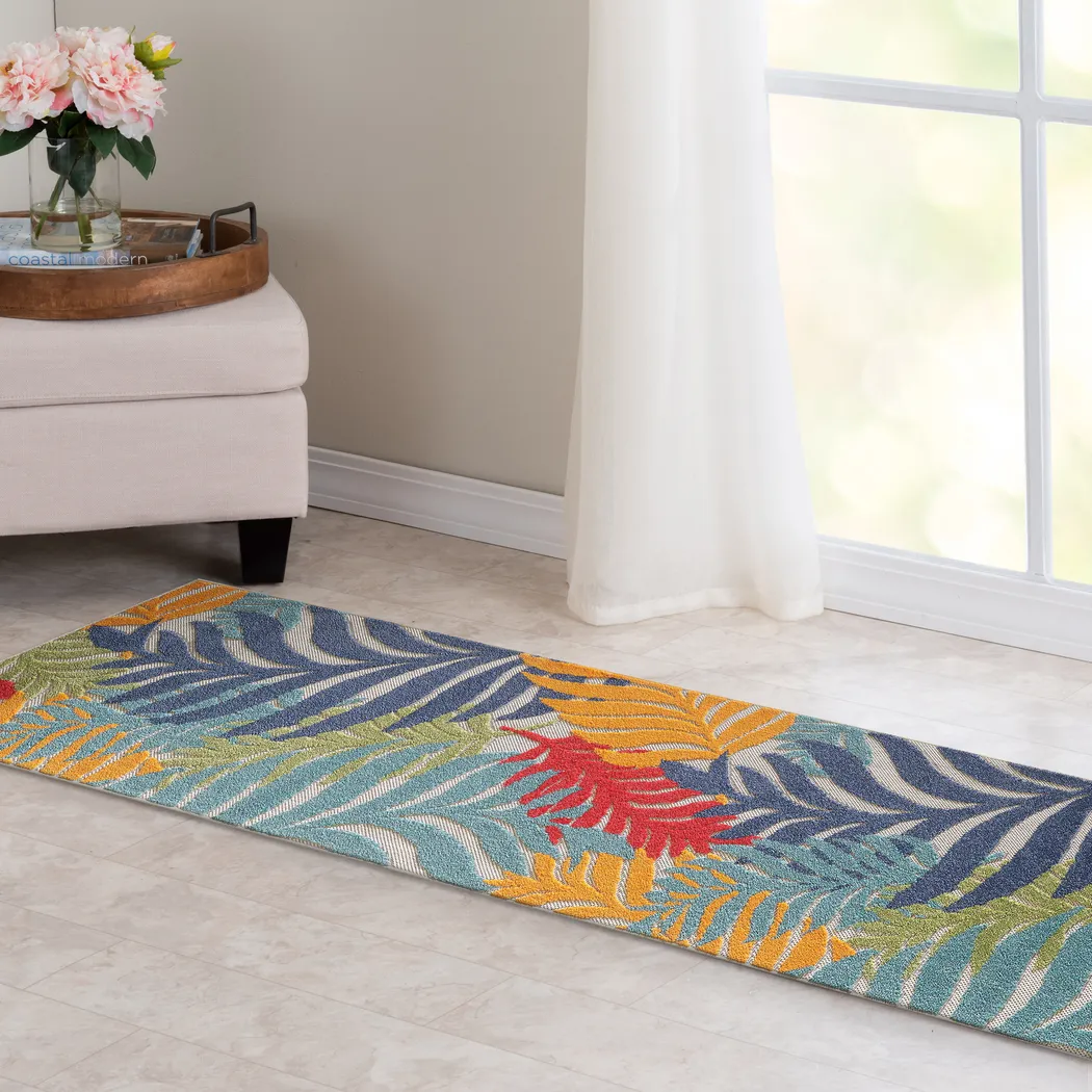 Louai Multi 2'2 x 7'6 Indoor/Outdoor Runner - Thumbnail - Image 2