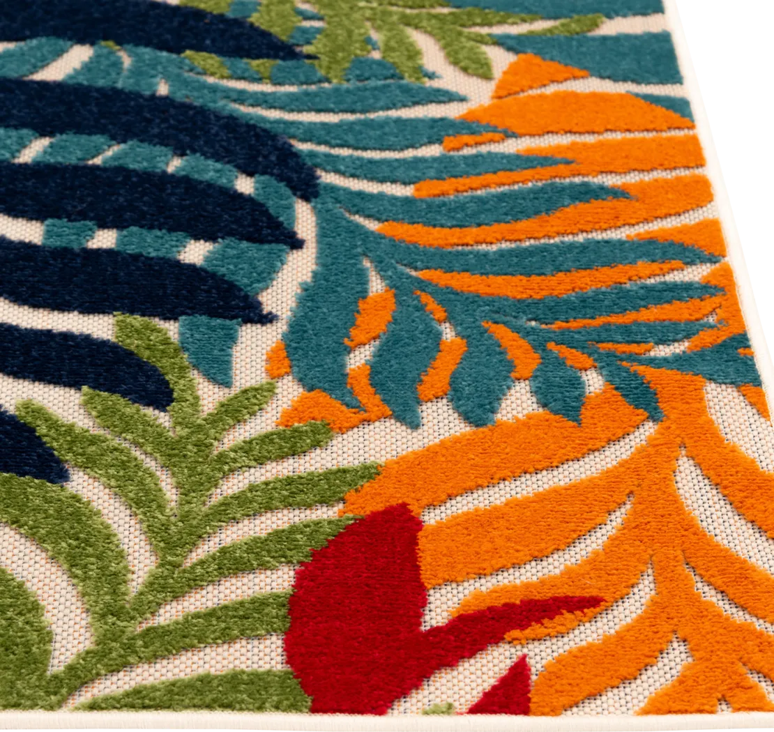 Louai Multi 7'10 x 9'10 Indoor/Outdoor Rug - Thumbnail - Image 4