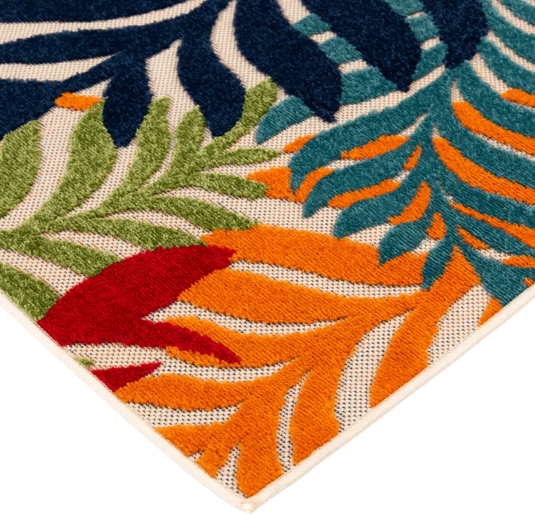 Louai Multi 7'10 x 9'10 Indoor/Outdoor Rug - Thumbnail - Image 5