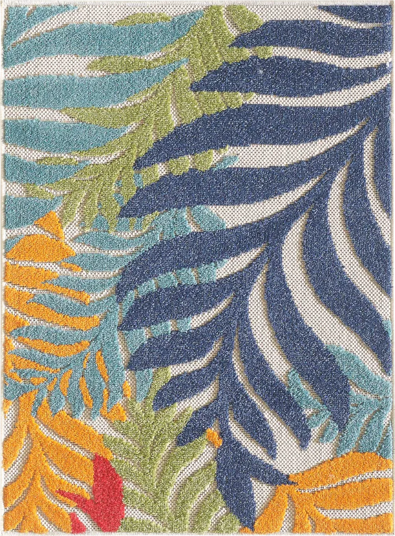 Louai Multi 7'10 x 9'10 Indoor/Outdoor Rug - Thumbnail - Image 7