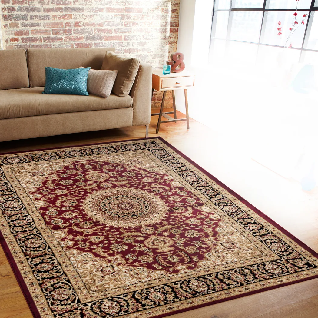 Louanne Burgundy 5'3 x 7'3 Rug - Thumbnail - Image 3