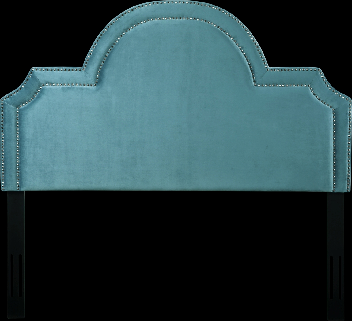 Louella Blue King Upholstered Headboard - Thumbnail - Image 1