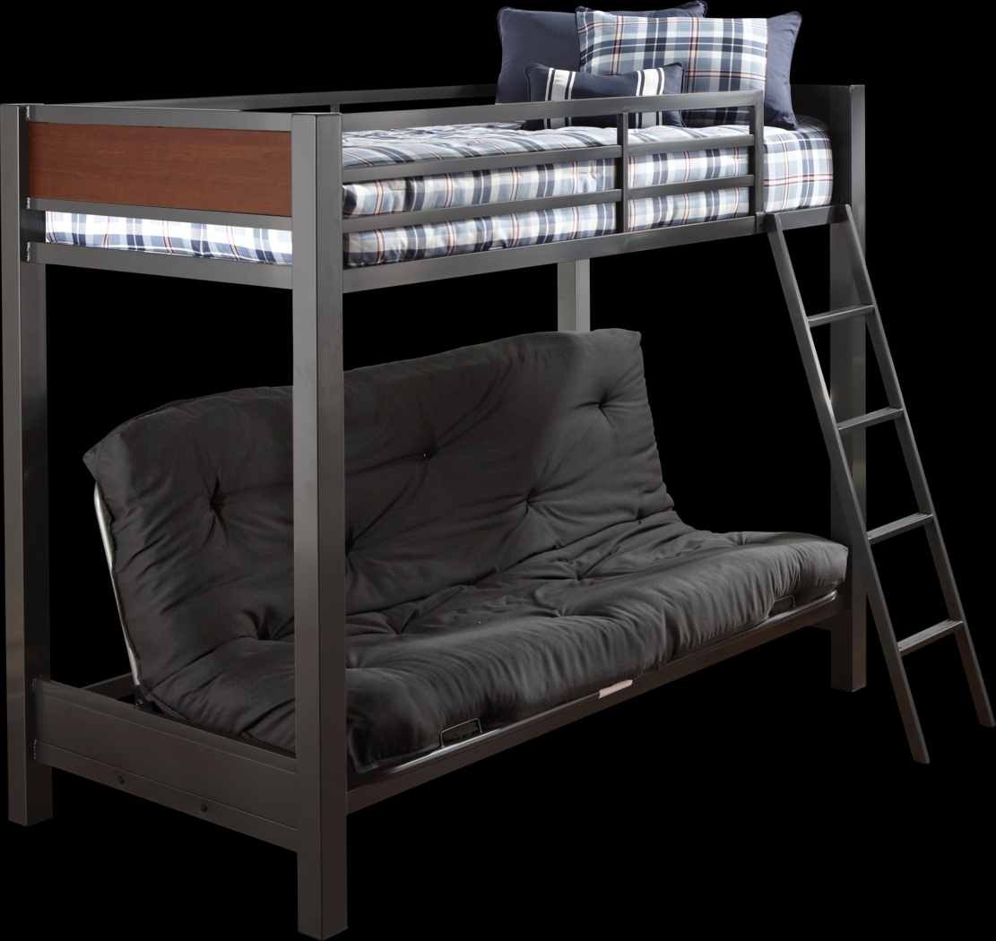 Louie Gray Twin/Futon Loft Bed - Thumbnail - Image 1