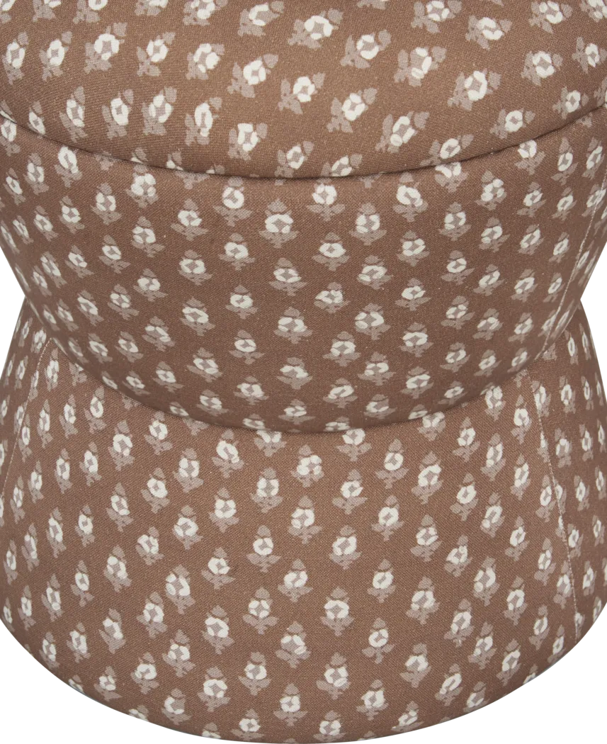 Louis Coral Accent Ottoman - Image 2
