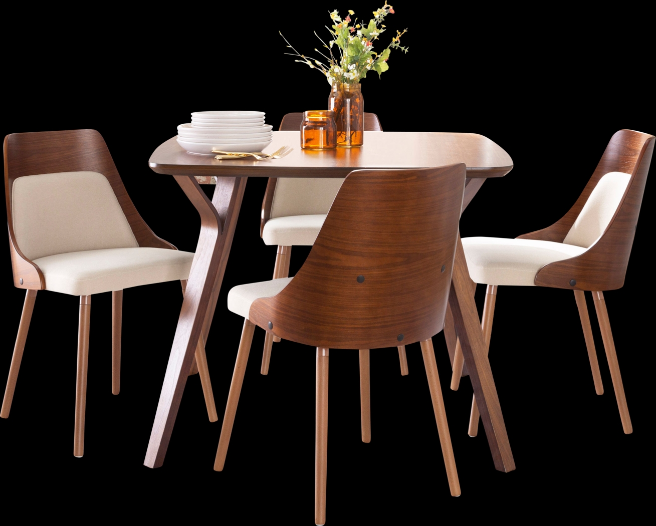 Loung I Cream 5 Pc Dining Set - Thumbnail - Image 3