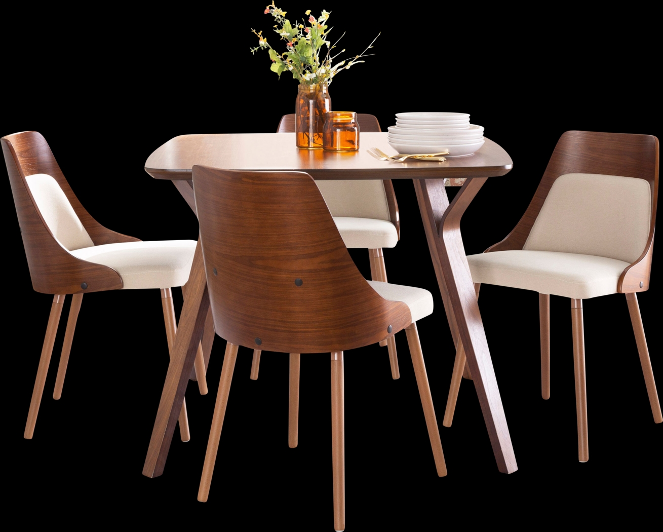 Loung I Cream 5 Pc Dining Set - Thumbnail - Image 1