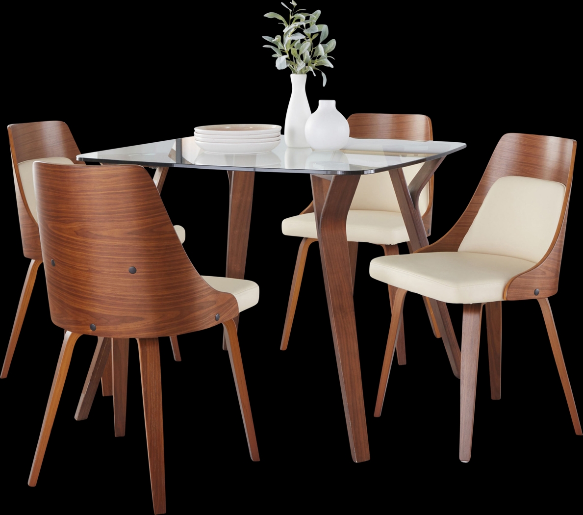 Loung II Cream 5 Pc Dining Set - Thumbnail - Image 4