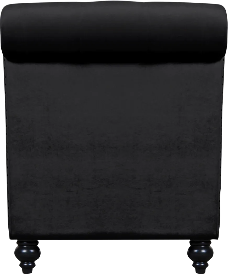 Lounge Chaise Black with Fur Pillow - Thumbnail - Image 5