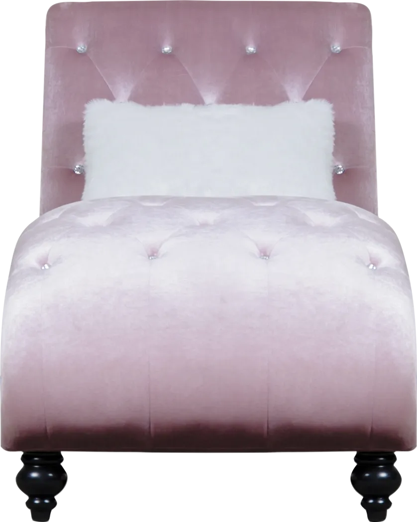 Lounge Chaise Pink with Fur Pillow - Thumbnail - Image 3